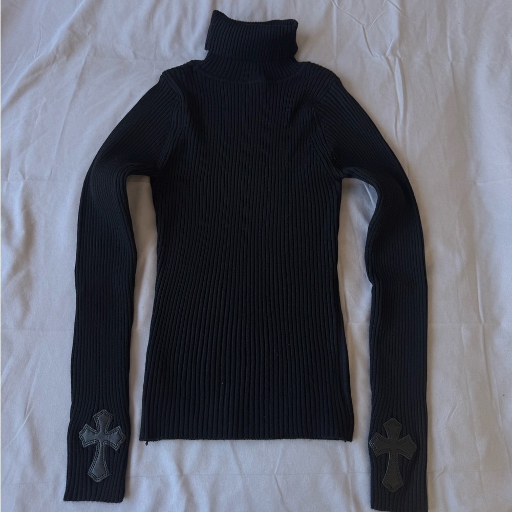 Chrome hearts womens top size small turtle neck long sleeve